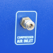 built-in compressed air cartridge cleaning system